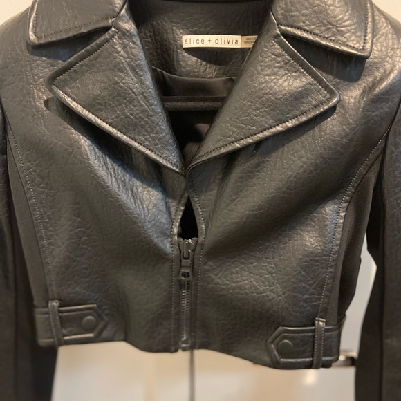 Alice & Olivia Leather Jacket NWOT - Picture 8 of 15